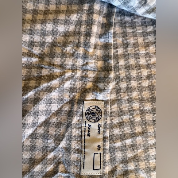 Ralph Lauren Gray & White Checkered Classic Fit Button Up Shirt Flesh Pony XXL - Picture 8 of 10
